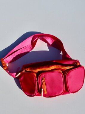 XL Steve Madden Hot Pink and Orange Fanny Pack - fits 38in to 58in waist size